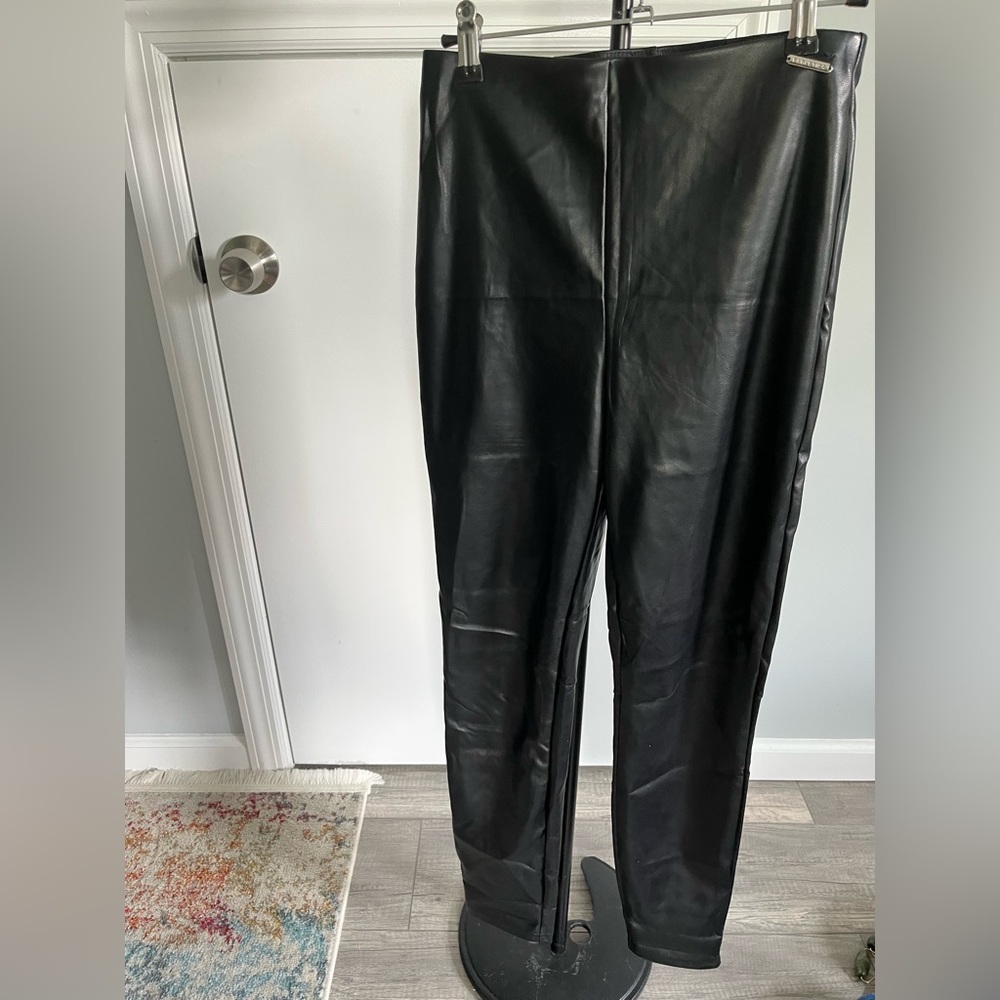 Faux leather leggings
